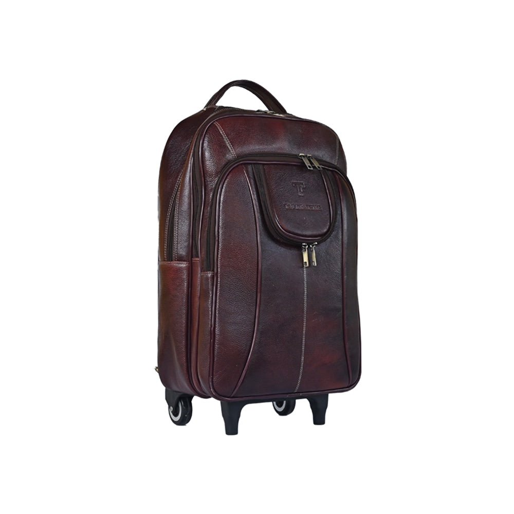Leather Accessories 18 Inch Leather Laptop Backpacks Trolley Bags