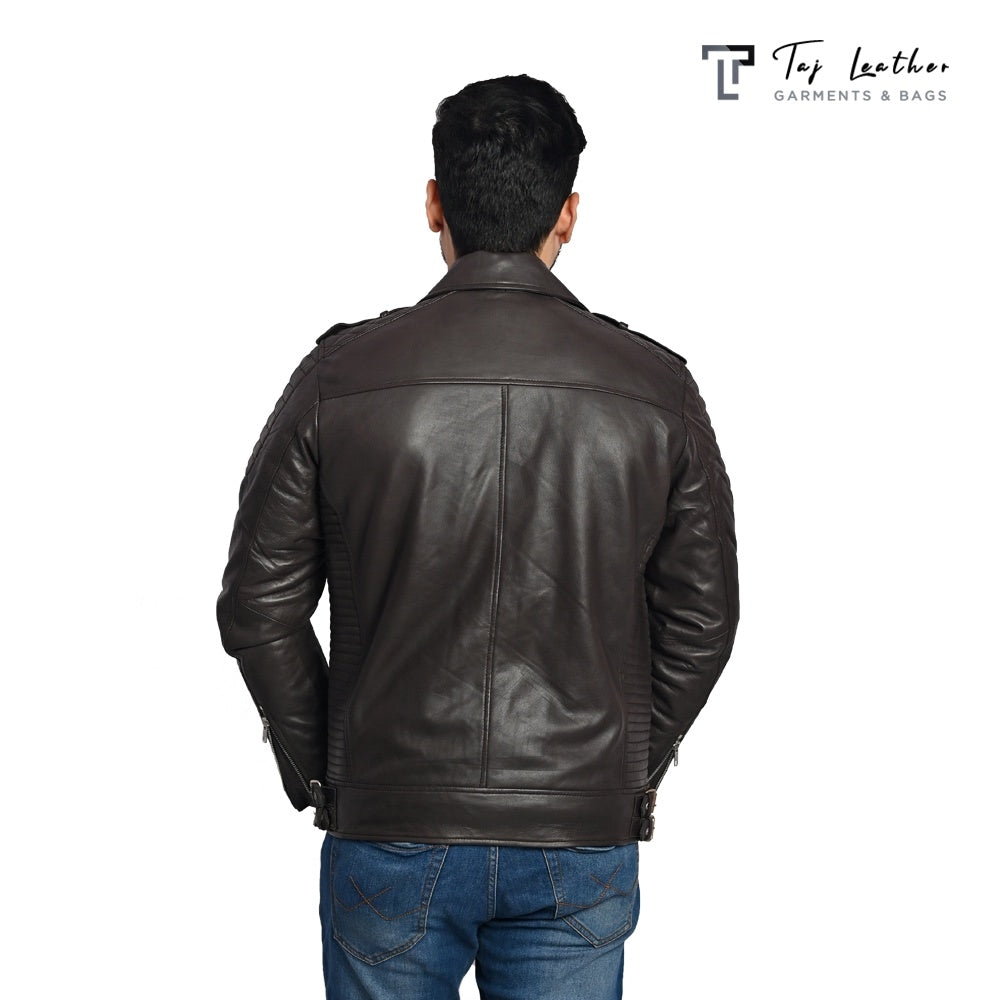 MEN'S BIKER LEATHER JACKET