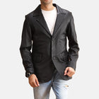 Taj Bespoke Alyson Black Leather Blazer