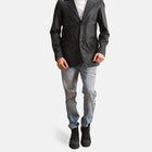 Taj Bespoke Alyson Black Leather Blazer