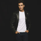 Taj Bespoke Alyson Black Leather Blazer