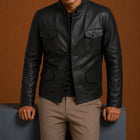 Taj Bespoke Ray Cutler Leather Blazer