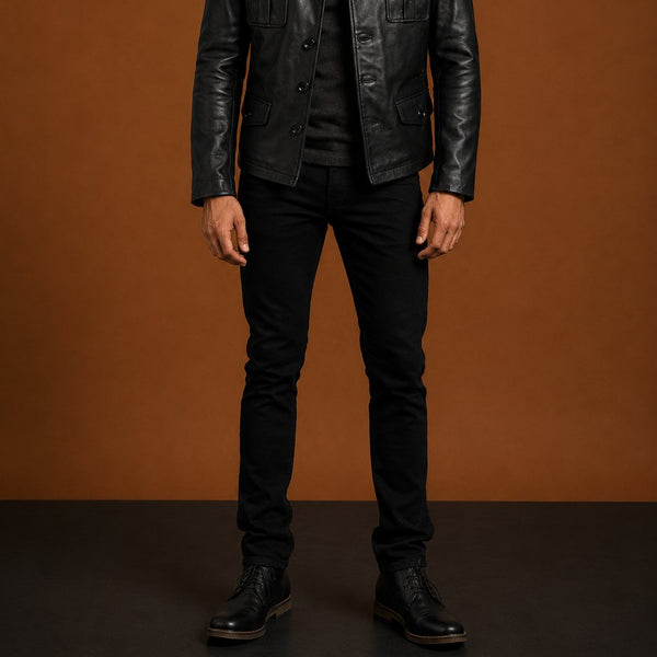Taj Bespoke Ray Cutler Leather Blazer