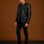 Taj Bespoke Ray Cutler Leather Blazer
