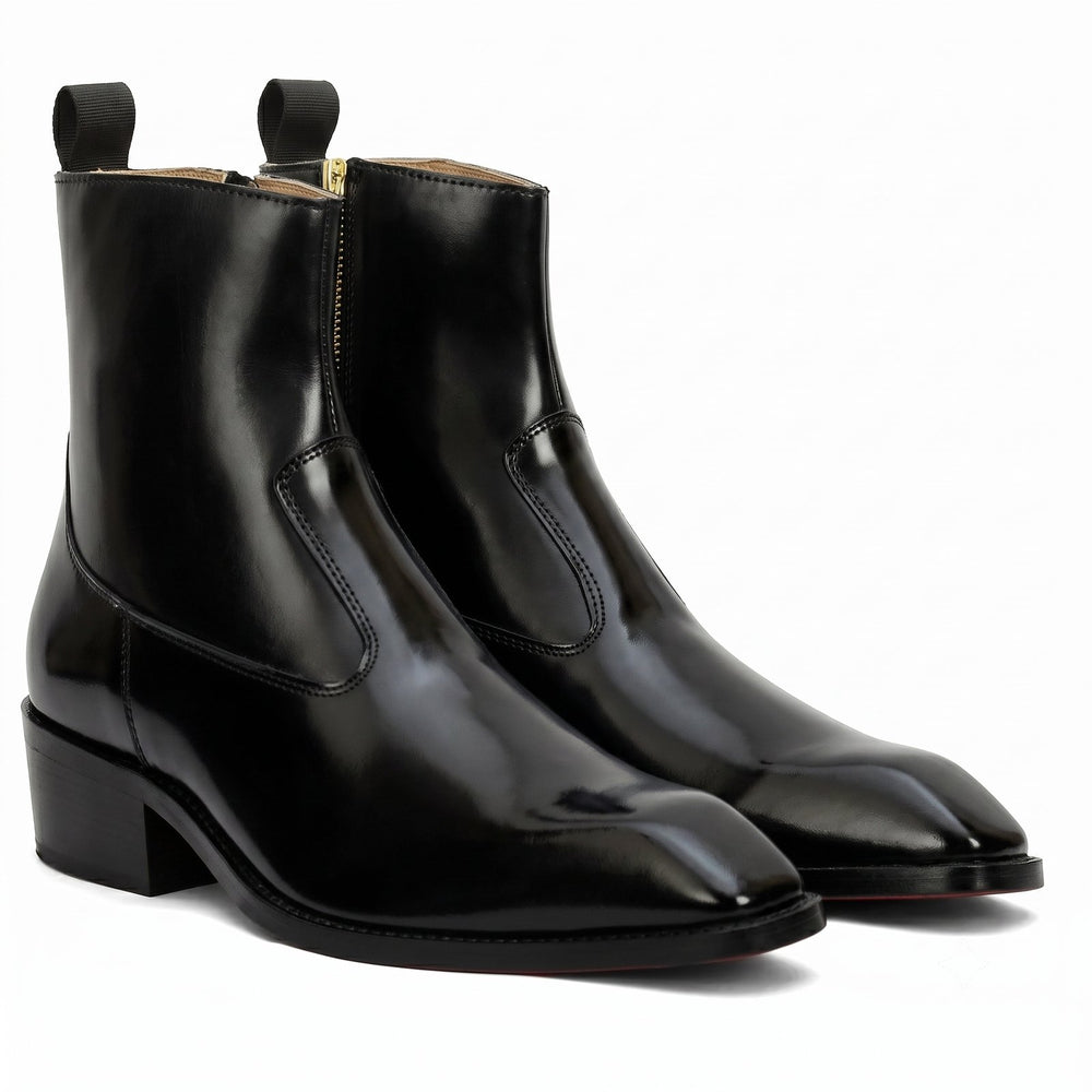 Taj Handcrafted Artisan Chelsea Boot Black