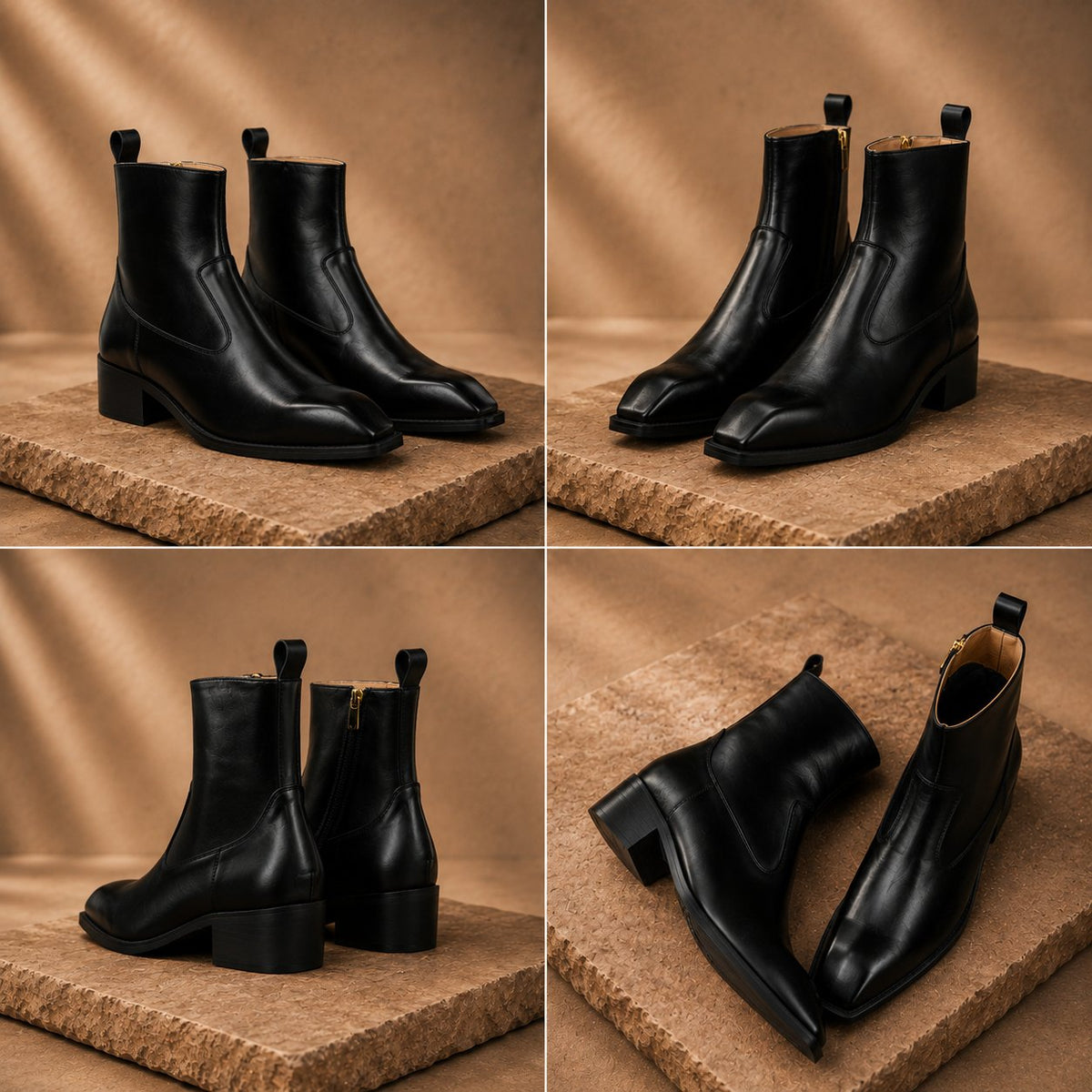 Taj Handcrafted Artisan Chelsea Boot Black