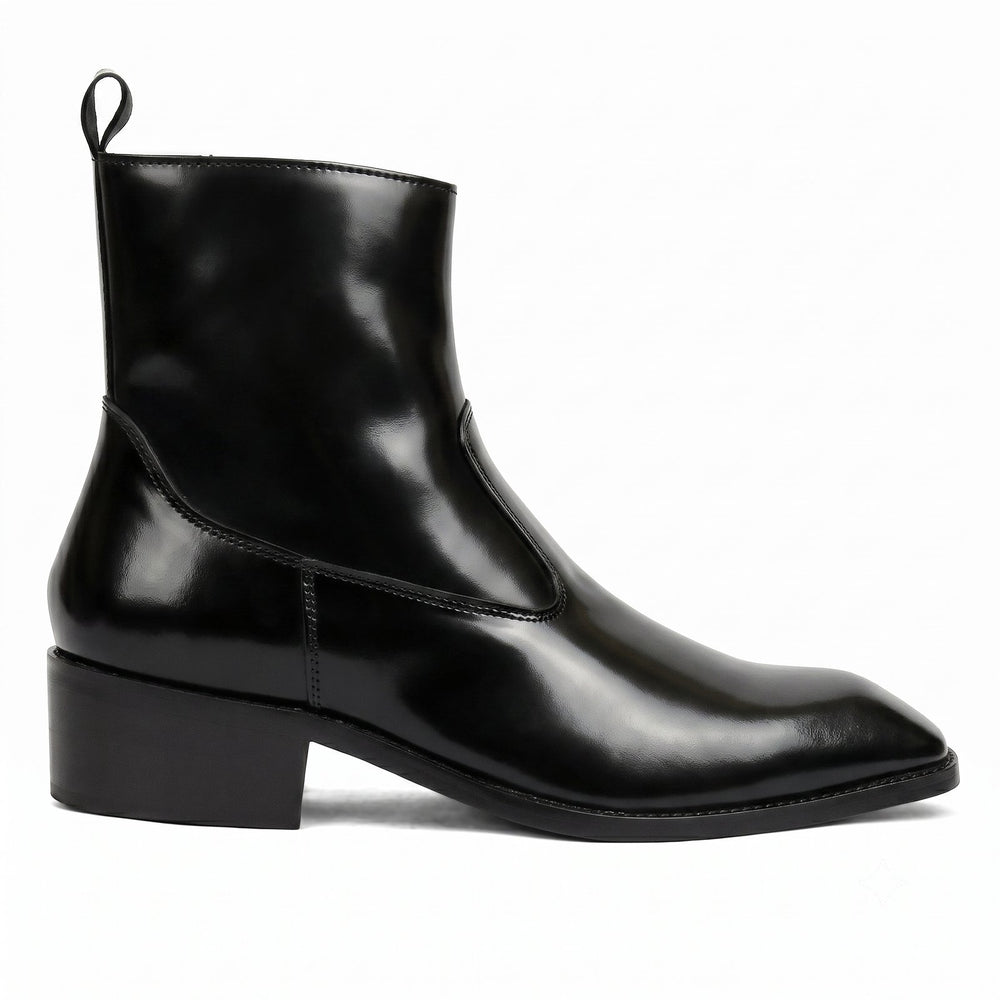Taj Handcrafted Artisan Chelsea Boot Black