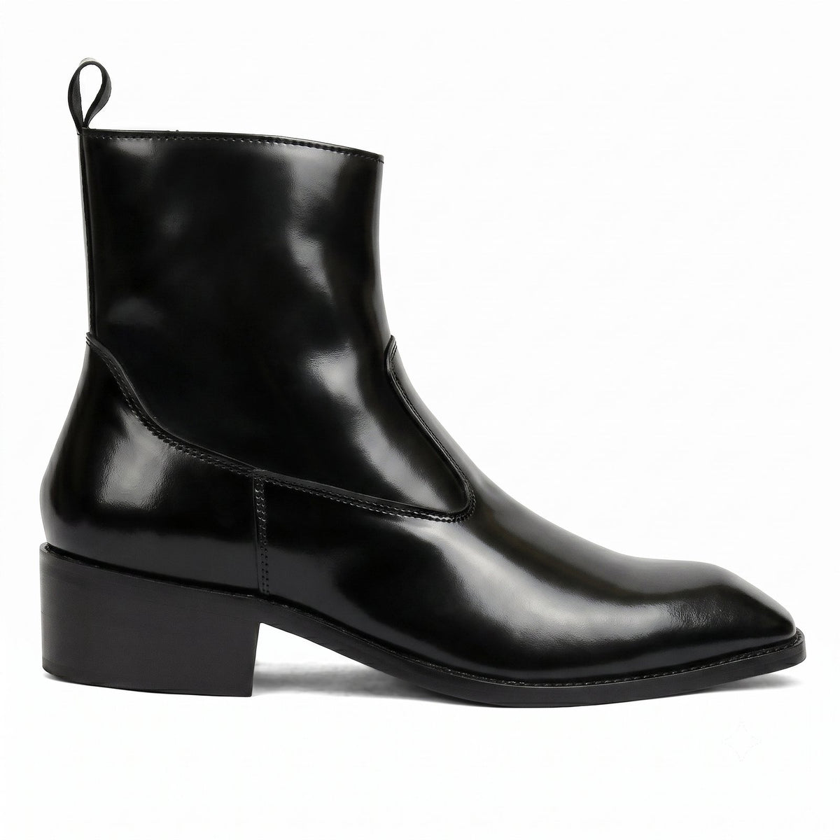 Taj Handcrafted Artisan Chelsea Boot Black