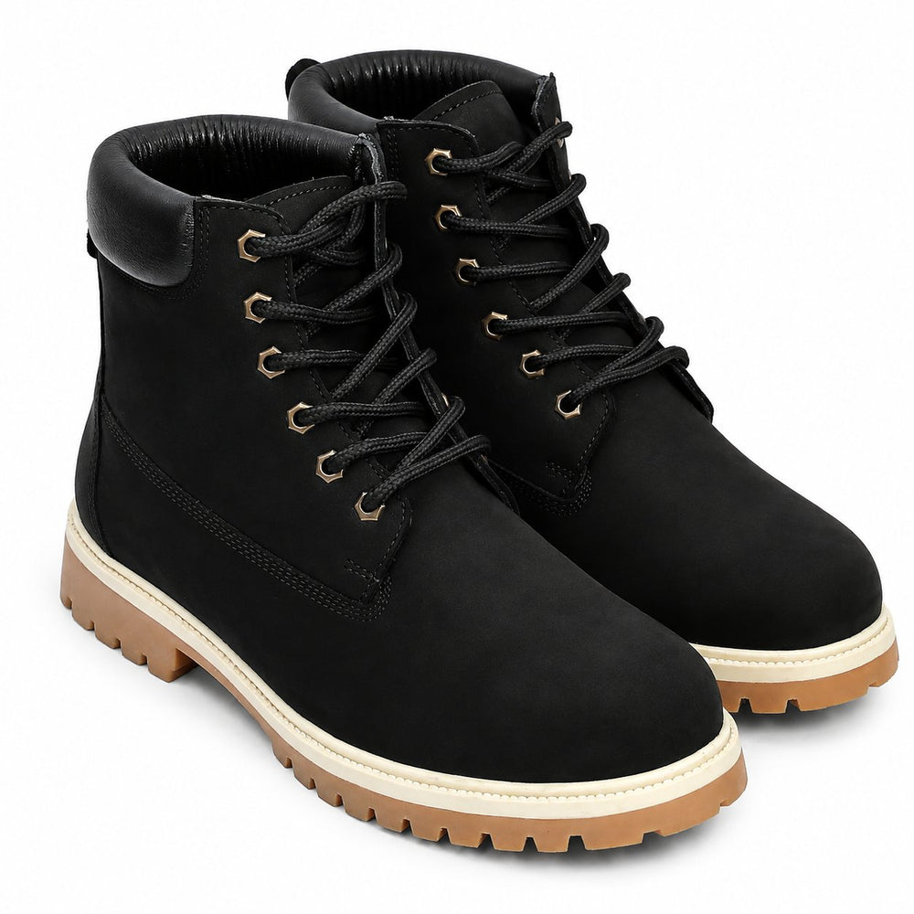 Taj Handcrafted Combat Suede Leather Boots