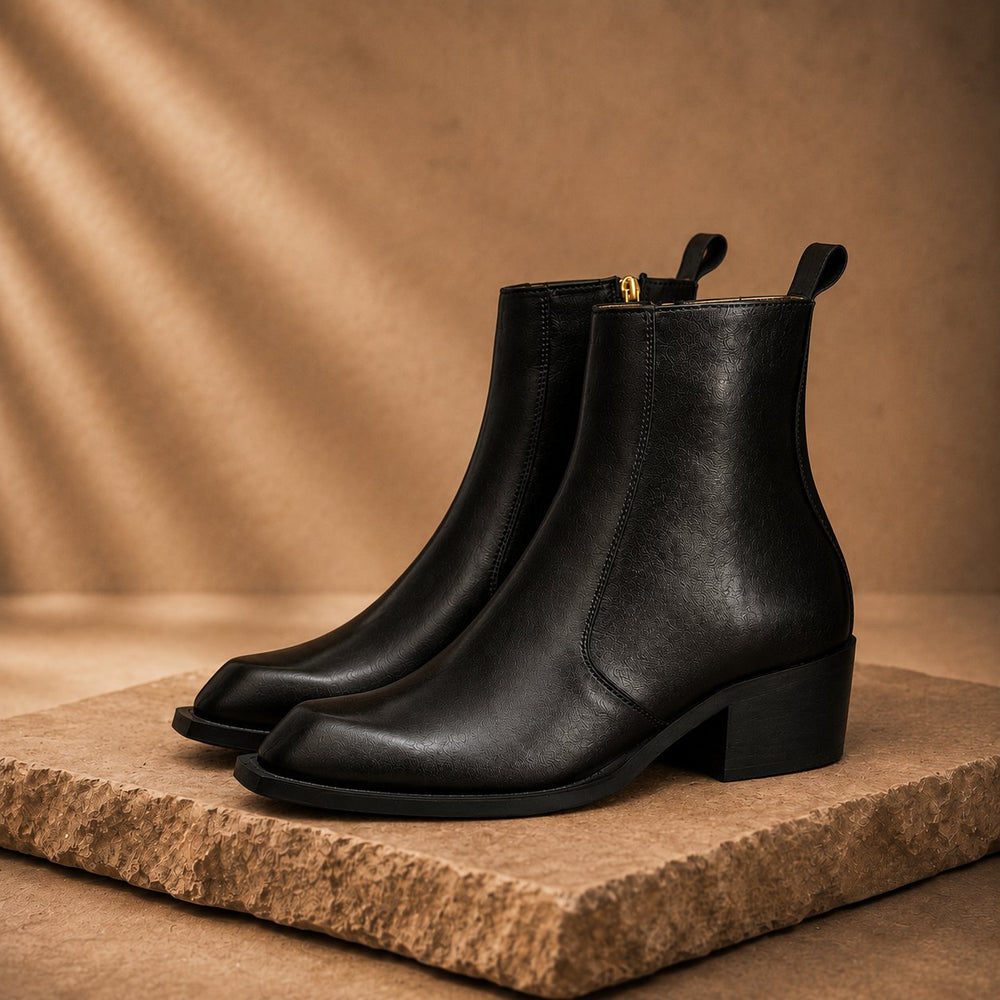 Taj Handcrafted Maverick Chelsea Boot Black