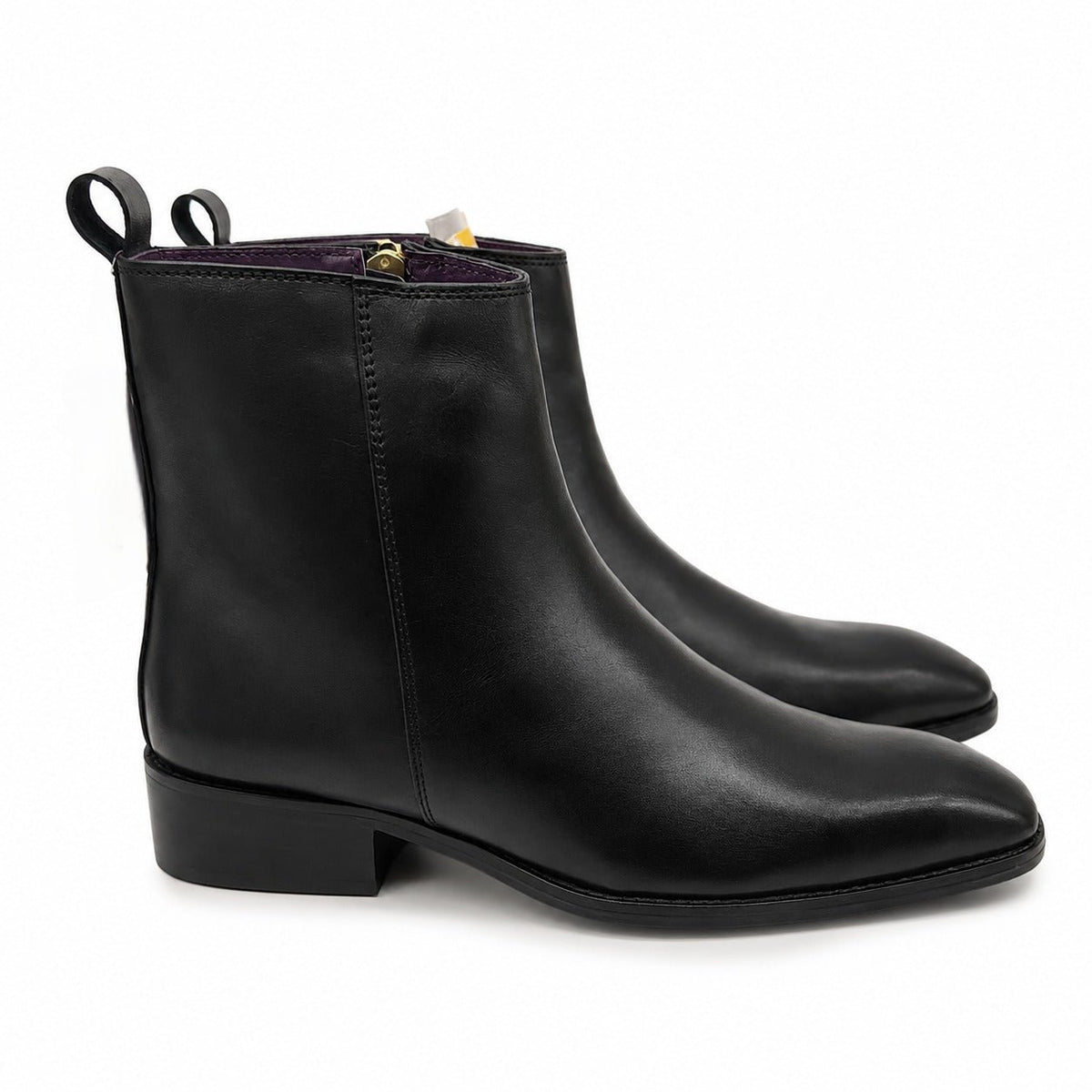 Taj Handcrafted Regent Genuine Leather Zip Boots