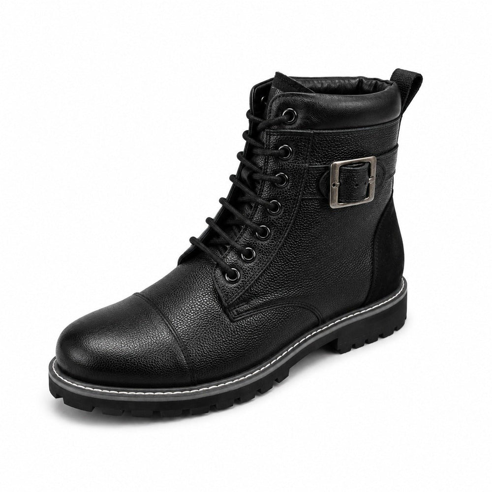 Taj Handcrafted Titan Genuine Leather Buckle Boots