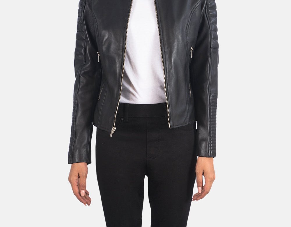 Taj Signature Adalyn Quilted Leather Biker Jacket Leather Jacket