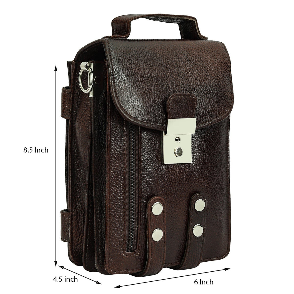 Taj Signature Aking Leather Travel Sling Bag