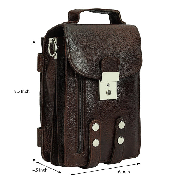 Taj Signature Aking Leather Travel Sling Bag