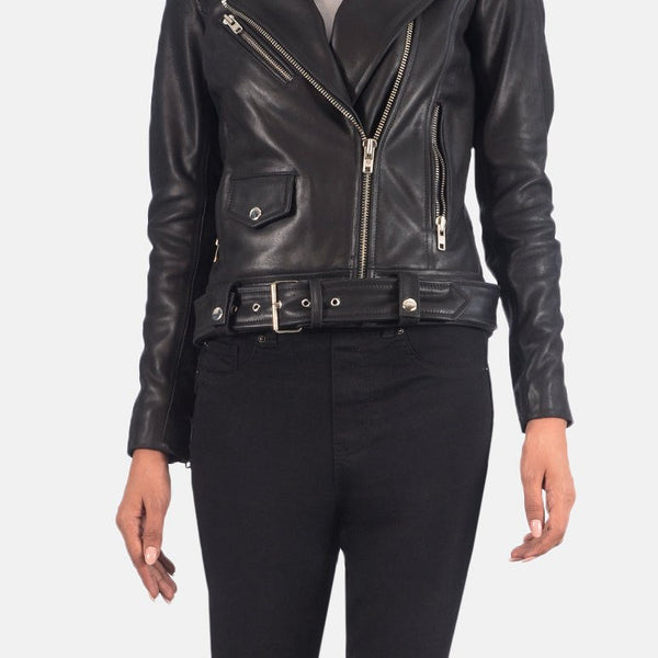 Taj Signature Alison Leather Biker Jacket Leather Jacket