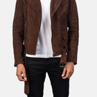 Taj Signature Allaric Alley Suede Leather Biker Jacket Leather Jacket