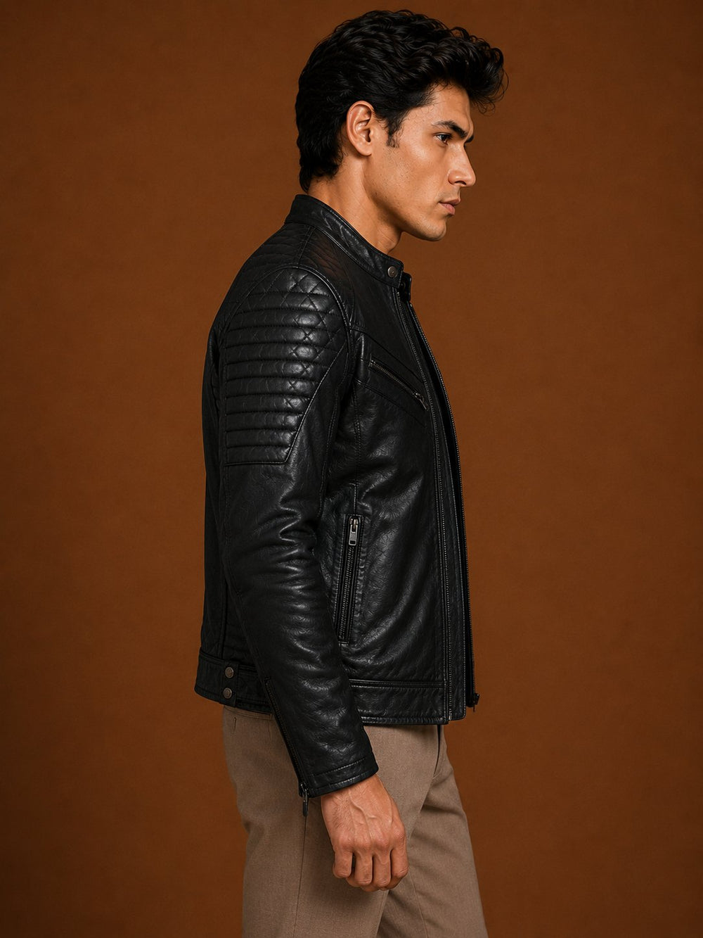 Taj Signature Anti Biker Leather Jacket