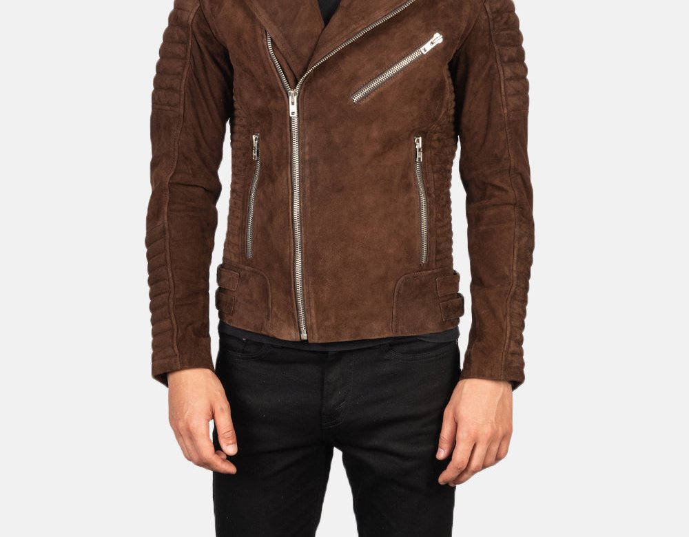 Taj Signature Armand Suede Leather Biker Jacket Leather Jacket