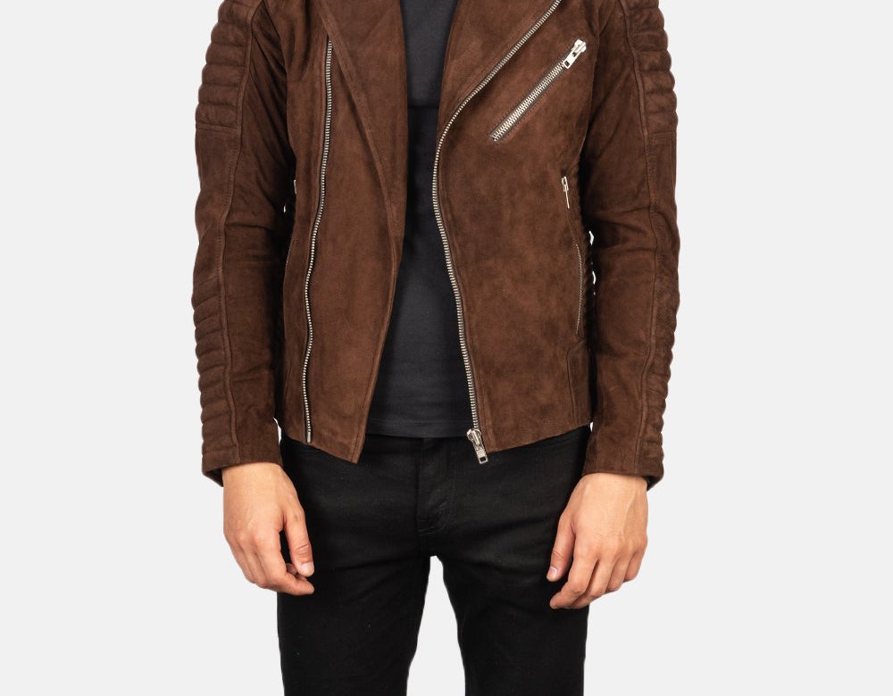 Taj Signature Armand Suede Leather Biker Jacket Leather Jacket