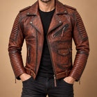 Taj Signature Blaq Motorcycle Leather Biker Jacket Leather Jacket