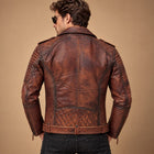 Taj Signature Blaq Motorcycle Leather Biker Jacket Leather Jacket