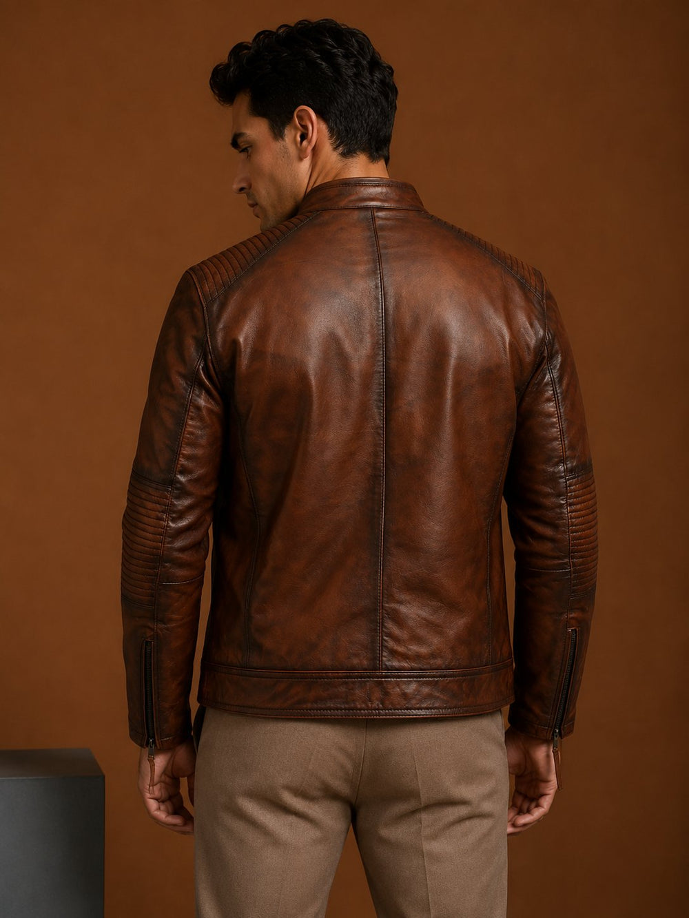 Taj Signature Bobby Numero Leather Jacket Biker