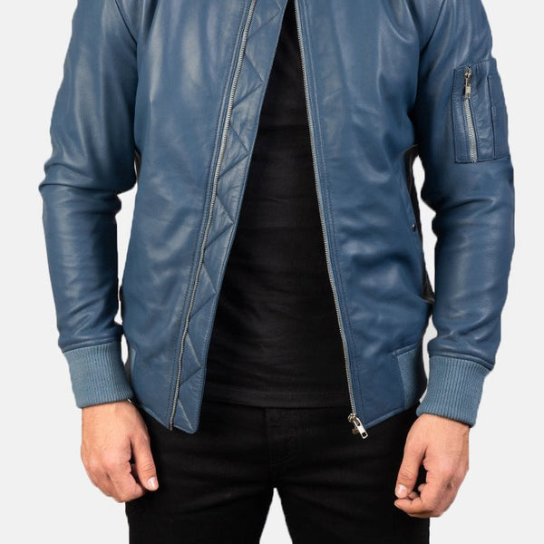 Taj Signature Bomia Ma-1 Leather Bomber Jacket
