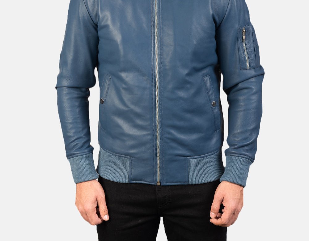 Taj Signature Bomia Ma-1 Leather Bomber Jacket
