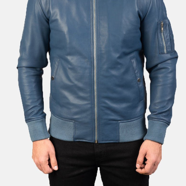 Taj Signature Bomia Ma-1 Leather Bomber Jacket