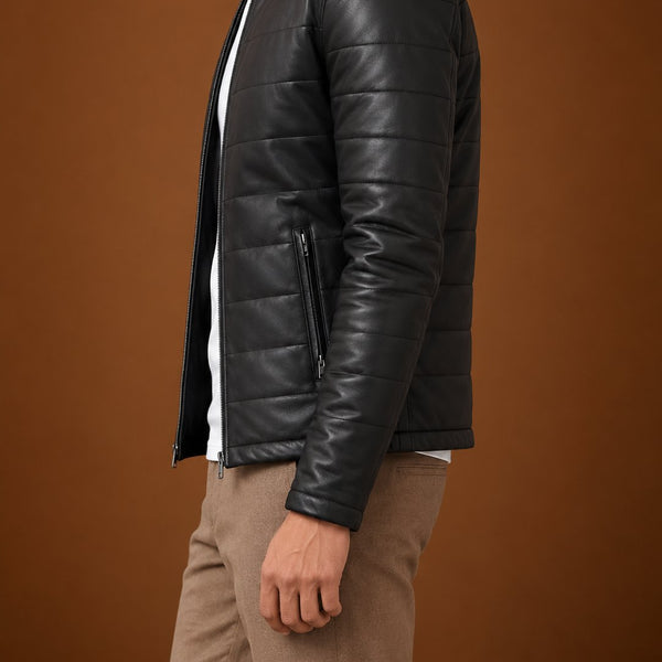 Taj Signature Boomer Leather Biker Jacket Leather Jacket