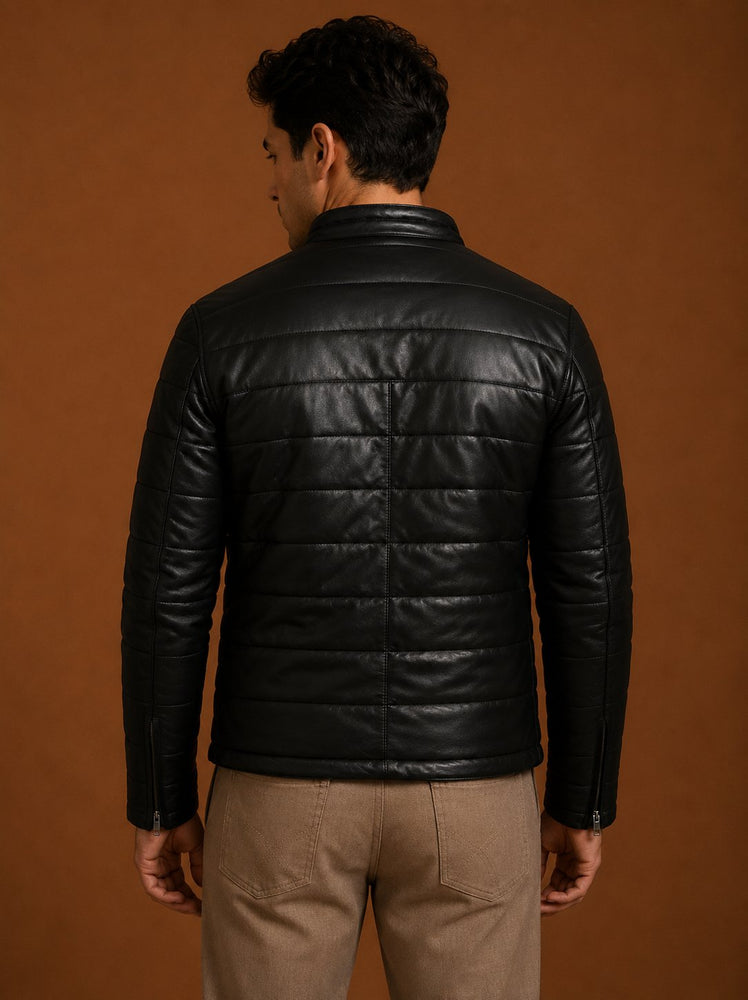 Taj Signature Boomer Leather Biker Jacket Leather Jacket
