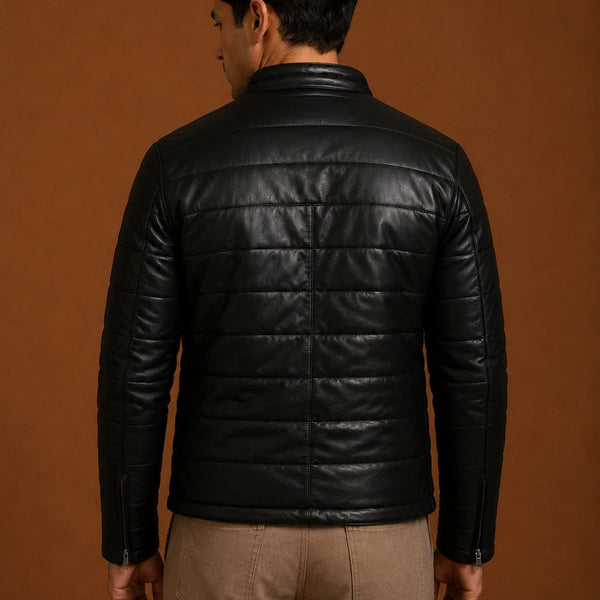 Taj Signature Boomer Leather Biker Jacket Leather Jacket