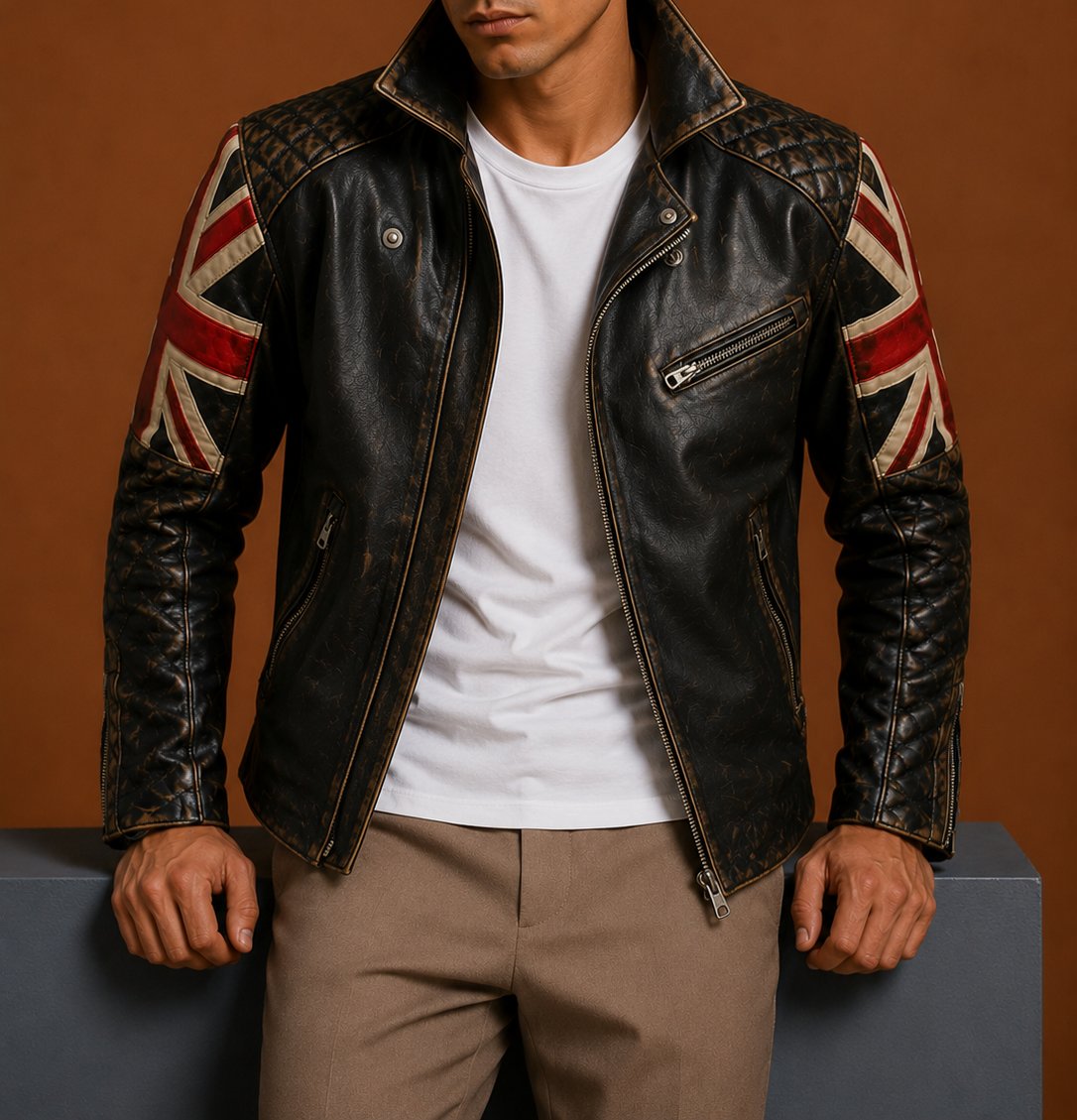 Taj Signature Brel Vintage Leather Jacket