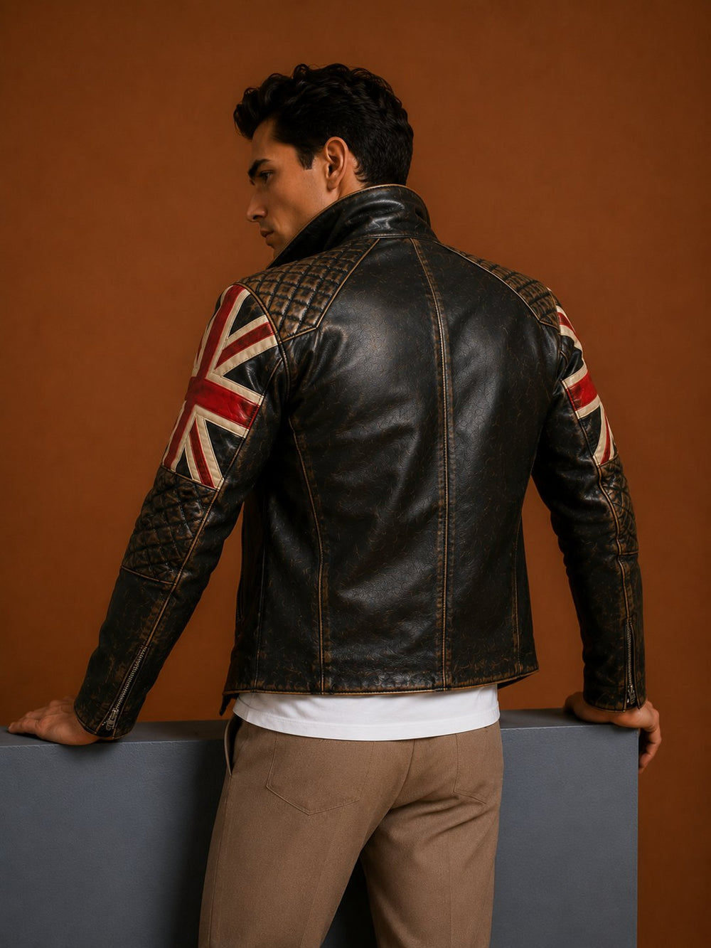 Taj Signature Brel Vintage Leather Jacket