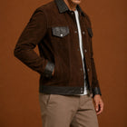 Taj Signature Cantras Suede Leather Biker Jacket Leather Jacket