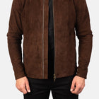 Taj Signature Charcoal Suede Leather Jacket