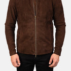 Taj Signature Charcoal Suede Leather Jacket