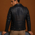 Taj Signature Cobra Biker Leather Jacket