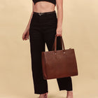 Taj Signature Croc Satchel Leather Ladies Handbag