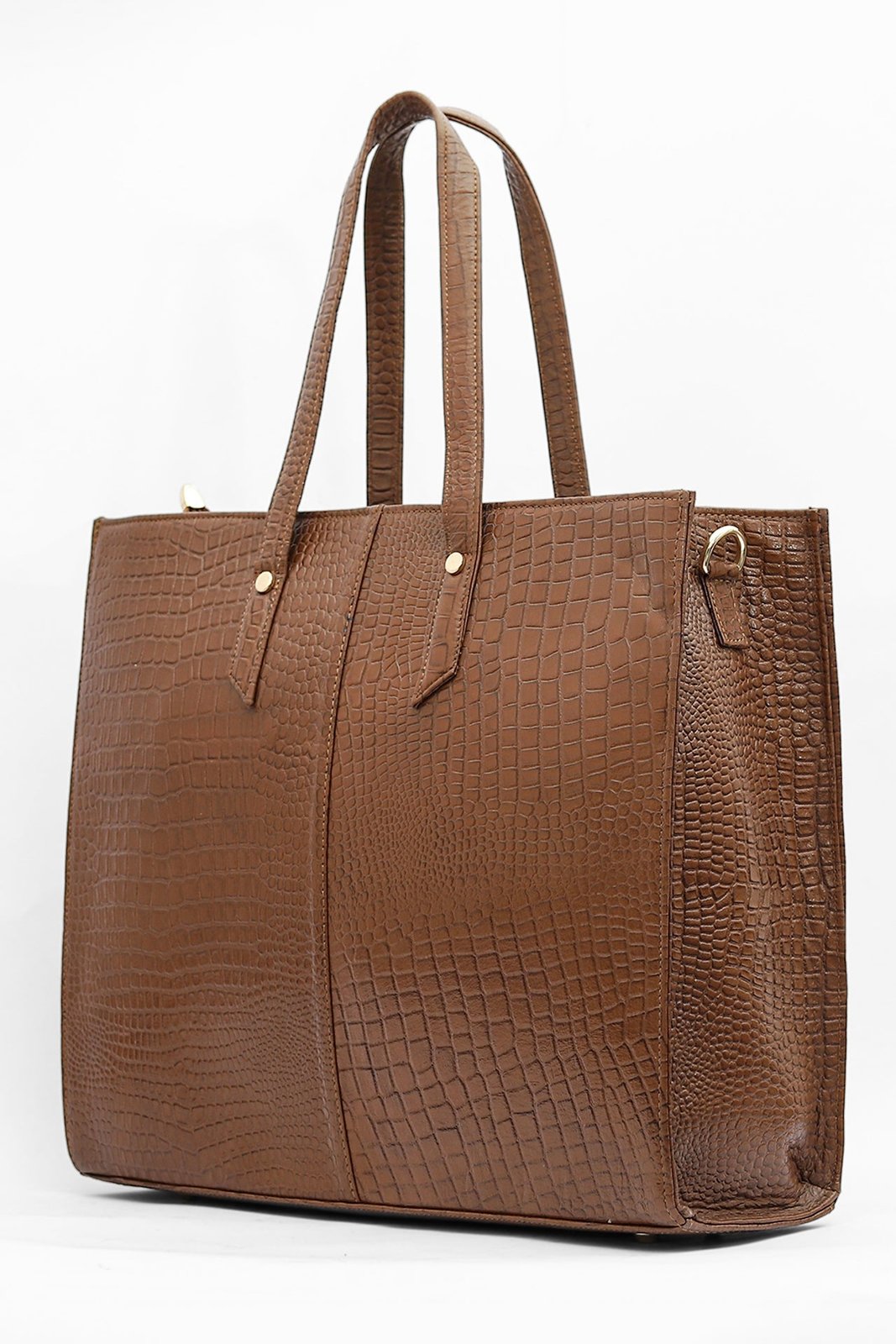 Taj Signature Croc Satchel Leather Ladies Handbag