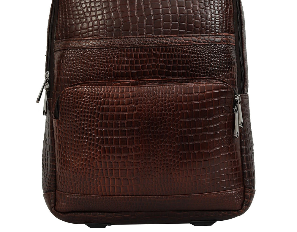 Taj Signature Croco Leather Backpack