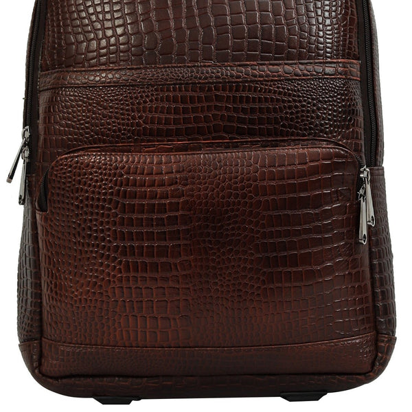 Taj Signature Croco Leather Backpack
