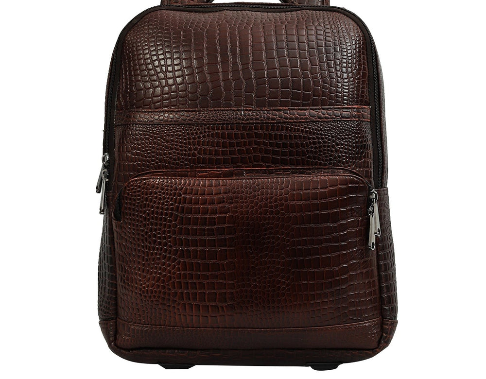 Taj Signature Croco Leather Backpack