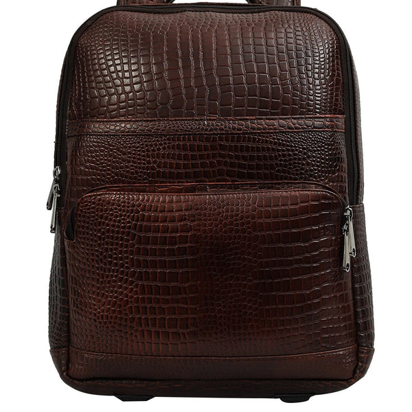 Taj Signature Croco Leather Backpack