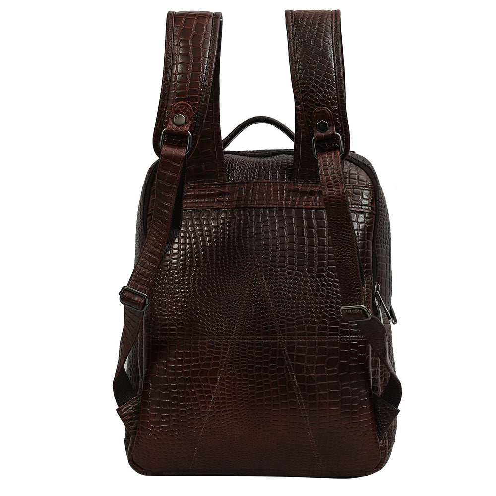 Taj Signature Croco Leather Backpack