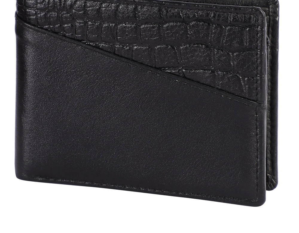 Taj Signature Croco Leather Wallet Leather Jacket