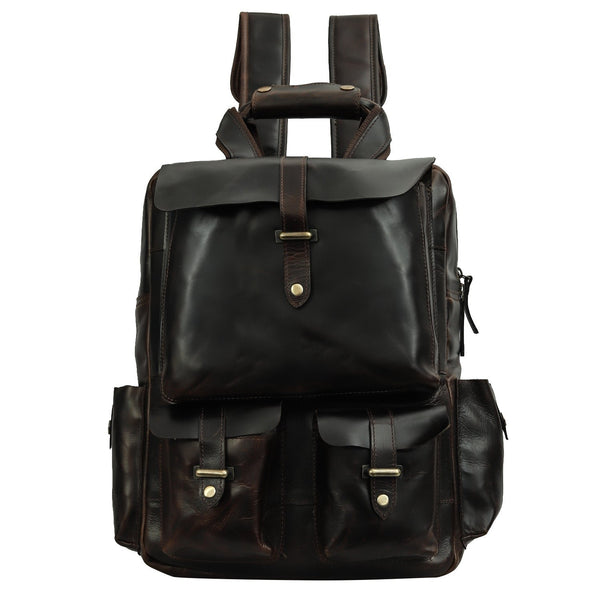 Taj Signature Crunch Leather Backpack