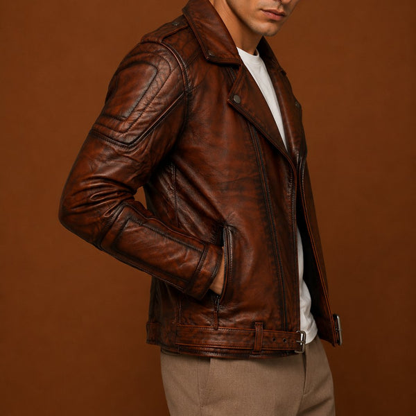 Taj Signature Cuban Leather Biker Jacket Leather Jacket