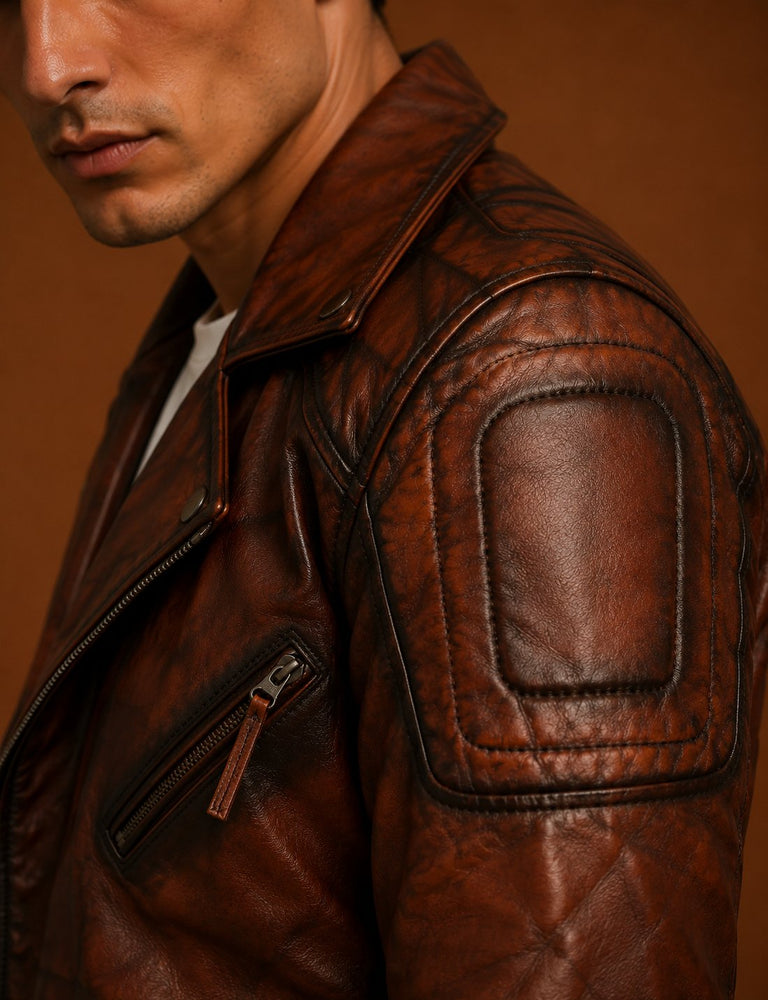 Taj Signature Cuban Leather Biker Jacket Leather Jacket